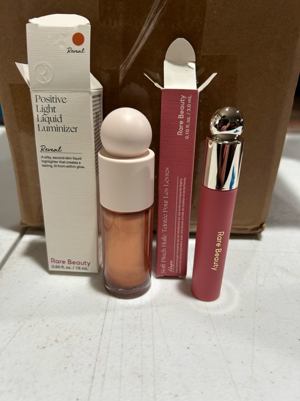 Rare Beauty Positive Light Liquid Luminizer & Lip Soufflé - Hope